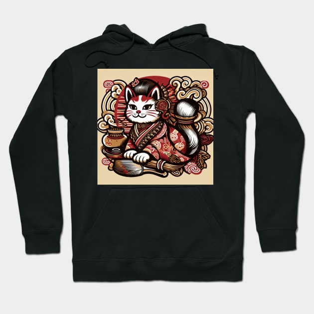 Japan Oni NekoTensi Hoodie by Pokoyo.mans@gmail.com